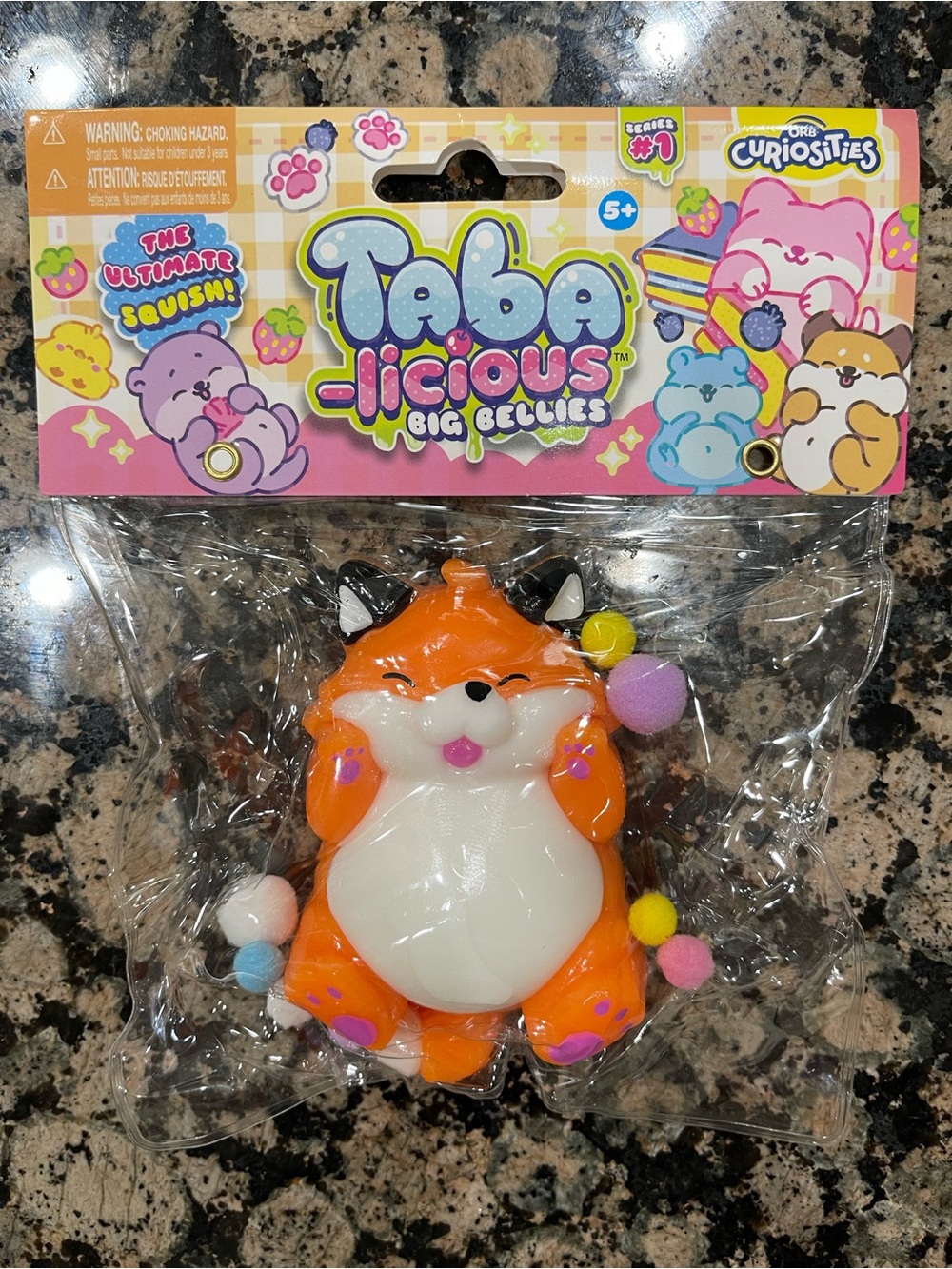 Tabalicious Orange Fox Squishy Toy - Kids Stress Relief Plushie